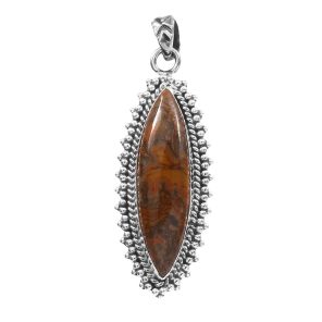 Crazy lace Agate 1.75â€³ 925 Sterling Silver Pendant (RS61-403)