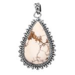 Wild Horse Jasper 1.5â€³ 925 Sterling Silver Pendant (RS61-379)