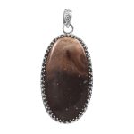 Plum Root Agate 1.75â€³ 925 Sterling Silver Pendant (RS61-377)