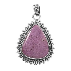 Purpurite 1.5â€³ 925 Sterling Silver Pendant (RS61-393)