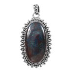 Shattuckite 1.5â€³ 925 Sterling Silver Pendant (RS61-399)