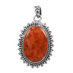 Sponge Coral 1.4â€³ 925 Sterling Silver Pendant (RS61-373)