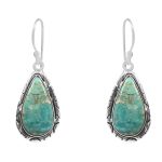 Mohave Turquoise 1.25â€³ 925 Silver Earring (RS61-333)