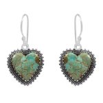 Mohave Turquoise 1.25â€³ 925 Silver Earring (RS61-350)