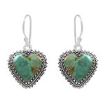 Mohave Turquoise 1.25â€³ 925 Silver Earring (RS61-348)
