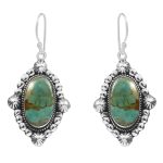 Mohave Turquoise 1.25â€³ 925 Silver Earring (RS61-339)