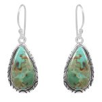 Mohave Turquoise 1.25â€³ 925 Silver Earring (RS61-343)