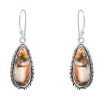Spiny Oyster Turquoise 1.75â€³ 925 Sterling Silver Earring (REXT62-171)