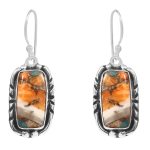 Spiny Oyster Turquoise 1.75â€³ 925 Sterling Silver Earring (REXT62-216)