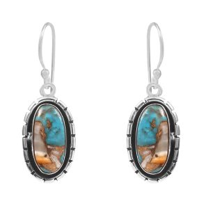 Spiny Oyster Turquoise 1.75â€³ 925 Sterling Silver Earring (REXT62-192)