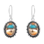 Spiny Oyster Turquoise 1.75â€³ 925 Sterling Silver Earring (REXT62-195)