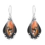 Spiny Oyster Turquoise 1.75â€³ 925 Sterling Silver Earring (REXT62-140)