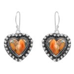 Spiny Oyster Turquoise 1.75â€³ 925 Sterling Silver Earring (REXT62-153)
