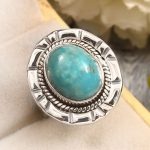 Morenci Turquoise Size US 6 Sterling Silver 925 Ring (REXT79-54)