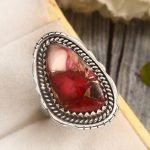 Pink Blossom Oyster Size US 6 Sterling Silver 925 Ring (REXT72-275)