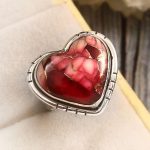Pink Blossom Oyster Size US 6 Sterling Silver 925 Ring (REXT72-276)