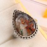 Copper Chrysocolla Size US 6 925 Sterling Silver Ring (REXT79-30)