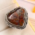 Copper Chrysocolla Size US 10 925 Sterling Silver Ring (REXT79-11)