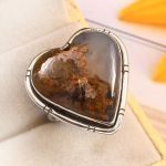 Copper Chrysocolla Size US 11 925 Sterling Silver Ring (REXT79-35)