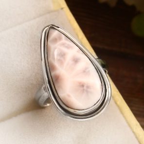 Pink Larimar Size US 7 925 Sterling Silver Ring (REXT72-258)