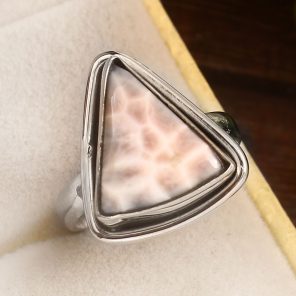 Pink Larimar Size US 7 925 Sterling Silver Ring (REXT72-256)