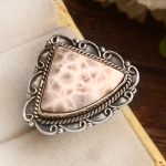Pink Larimar Size US 9 925 Sterling Silver Ring (REXT72-244)
