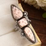 Pink Larimar Size US 7 925 Sterling Silver Ring (REXT72-266)