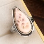 Pink Larimar Size US 7 925 Sterling Silver Ring (REXT72-257)