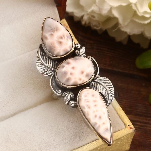 Pink Larimar Size US 7 925 Sterling Silver Ring (REXT72-267)