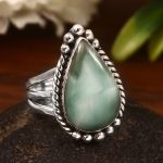Green Larimar Size US 9 925 Sterling Silver Ring (REXT2-31)