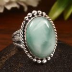 Green Larimar Size US 11 925 Sterling Silver Ring (REXT2-67)