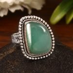 Green Larimar Size US 9 925 Sterling Silver Ring (REXT2-36)