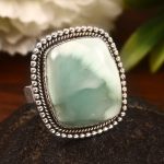 Green Larimar Size US 9 925 Sterling Silver Ring (REXT2-33)
