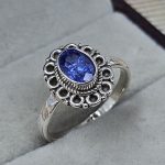 Tanzanite 925 Sterling Silver Ring (REXT45-18)