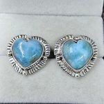 Larimar 925 Sterling Silver Stud Earring (RS5-14)