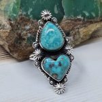 Kingman Turquoise Size US 9 925 Sterling Silver Ring (RS104-246)