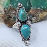 Kingman Turquoise Size US 9 925 Sterling Silver Ring (RS104-248)