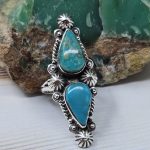 Kingman Turquoise Size US 6 925 Sterling Silver Ring (RS104-241)