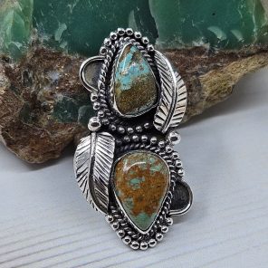 Kingman Turquoise Size US 6 925 Sterling Silver Ring (RS104-269)