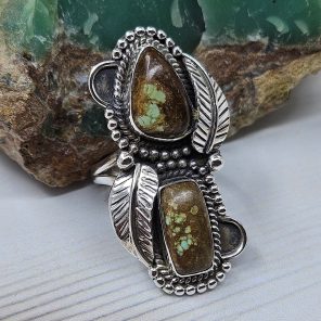 Kingman Turquoise Size US 8 925 Sterling Silver Ring (RS104-275)