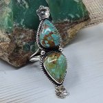Kingman Turquoise Size US 9 925 Sterling Silver Ring (RS104-258)
