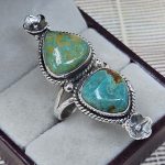 Kingman Turquoise Size US 10 925 Sterling Silver Ring (RS104-253)