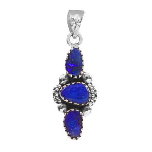 Australian Opal 1.25â€³ 925 Sterling Silver Pendant (REXT22-5)