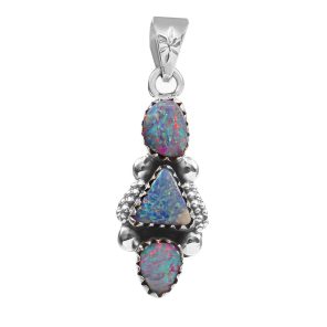 Australian Opal 1.25â€³ 925 Sterling Silver Pendant (REXT22-6)