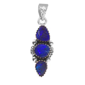 Australian Opal 1.25â€³ 925 Sterling Silver Pendant (REXT22-9)
