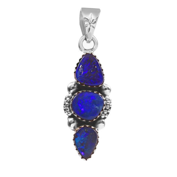 Australian Opal 1.25â€³ 925 Sterling Silver Pendant (REXT22-9)