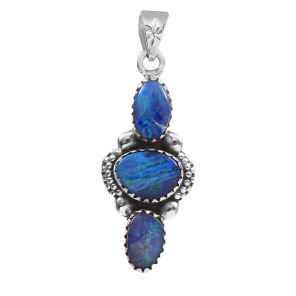 Australian Opal 1.25â€³ 925 Sterling Silver Pendant (REXT22-12)