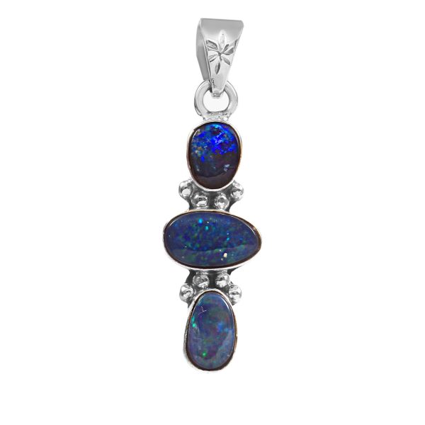 Australian Opal 1.5â€³ 925 Sterling Silver Pendant (REXT22-18)