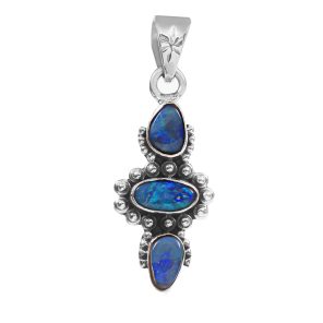 Australian Opal 1.5â€³ 925 Sterling Silver Pendant (REXT22-19)