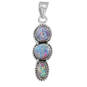 Australian Opal 1.5â€³ 925 Sterling Silver Pendant (REXT22-26)